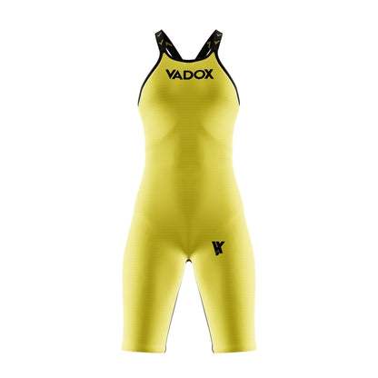 Vadox Women's Competition Swimsuit F14 Open Back Yellow-Black