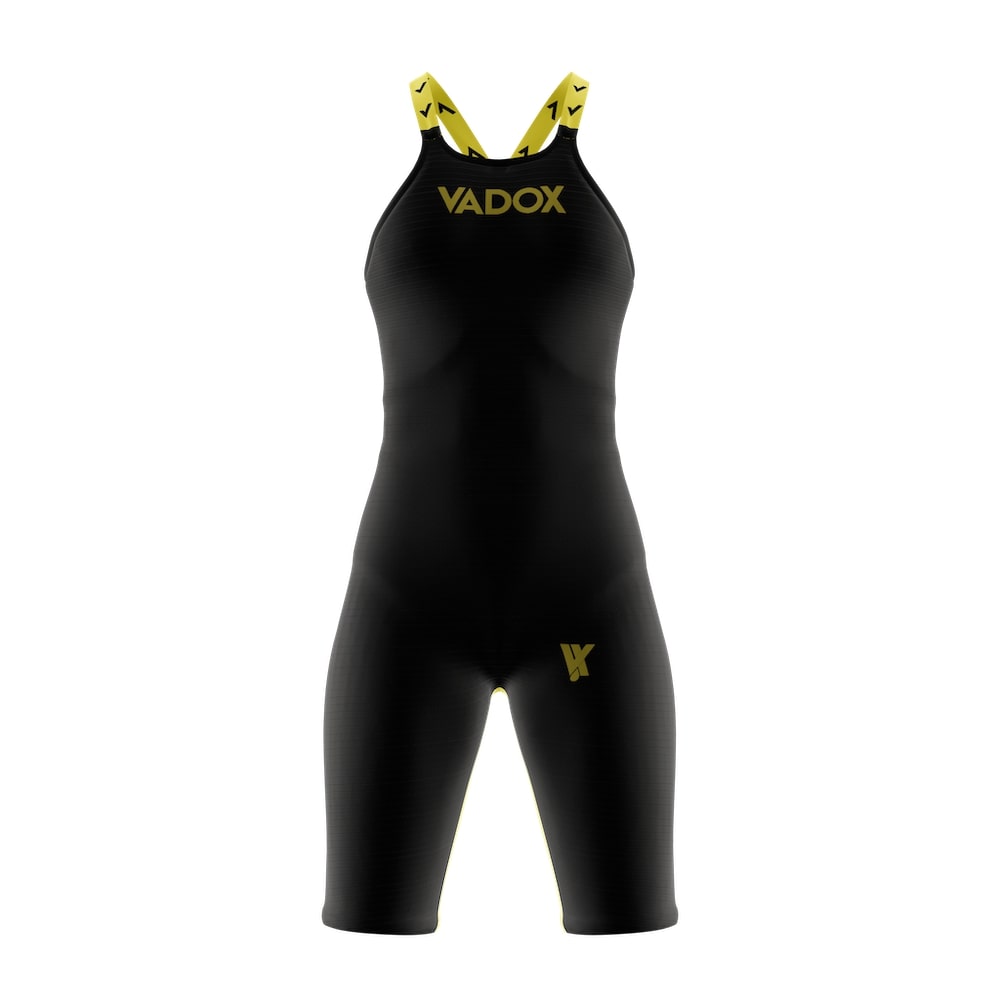 Vadox Women's Competition Swimsuit F14 Open Back Black-Yellow